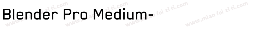 Blender Pro Medium字体转换
